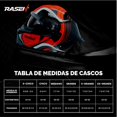 thumbnail image 3 of Casco abatible deportivo para moto Rasen rojo con franjas grises rojo L, 3 of 9