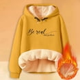 thumbnail image 2 of Hoodies for Women Long Sleeve Hoodie Pullover Hoodies Oversized Sweatshirt for Women Yellow Hoodie Y2k Fall Outfits for Women 2025 Women’S Clothes, 2 of 6