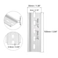 thumbnail image 2 of Uxcell 5 Pcs DIN Rail Slotted Aluminum Mounting Guide 100mm Long 35mm Wide 7.5mm High Silver Tone, 2 of 4