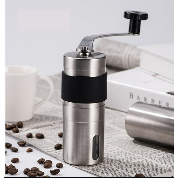 Manual Coffee Grinder Stainless Steel Ceramic Burr Portable Hand Crank Grinder -
