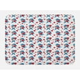 thumbnail image 1 of Gnome Bath Mat, Elves Holding Hearts Lovers Theme Valentines Day Birthday Romantic Print, Plush Bathroom Decor Mat with Non Slip Backing, 29.5" X 17.5", Blue Vermilion, by Ambesonne, 1 of 2