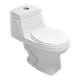 thumbnail image 1 of SANITARIO REDONDO DE UNA PIEZA "ONE PIECE" MODELO BELLINI BLANCO CATO 227501, 1 of 3
