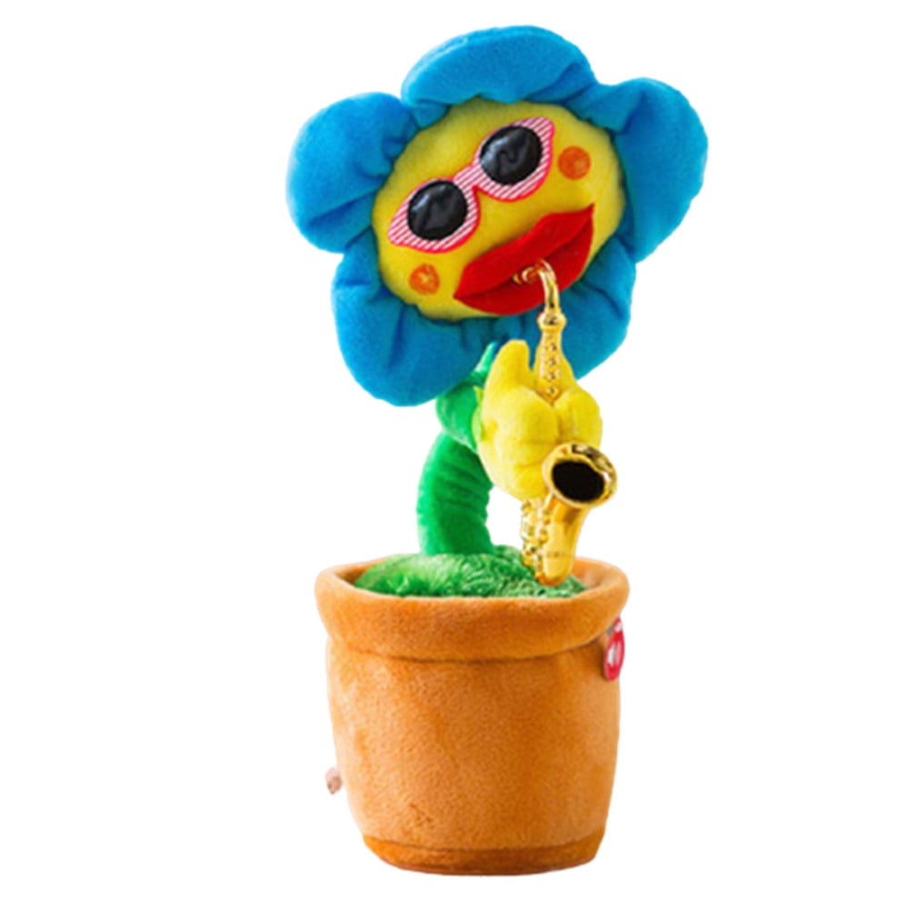 Qiaoxi Colorful Soft Plush Poppy Playtime Doll Singing Dancing Potted Shape  Tabletop Decoration Interesting Educational Toys For Kids (60 songs)