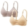 thumbnail image 2 of Teissuly 2PC Woman's Color Comfortable Hollow Out Perspective Bra Underwear No Rims, 2 of 5