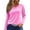 Hot Pink, variant on VJGBEGW Women's Soft Fleece Pullover Sweater Long Sleeve Crew Neck Tops Cozy Knit Blouse for Fall Winter Casual Wear Black L