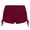 Deep Red, variant on Women's High Waist Swim Shorts Ruched Side Tummy Control Yoga Beach Workout Navy M