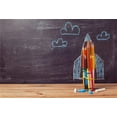 thumbnail image 2 of ABPHOTO 7x5ft Photography Backdrop Back to School Blackboard Pencils Vintage Wood Floor Photo Background Backdrops, 2 of 4