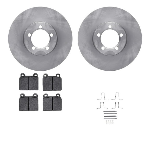 Dynamic Friction Company Front Brake Rotors with 5000 Advanced Brake Pads includes Hardware 6512-63123