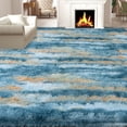 thumbnail image 3 of Janvonne 9x12 Soft Fluffy Area Rugs, Non Slip Floor Mat, Plush Fuzzy Shaggy Floor Rugs for Living Room Bedroom Modern Decor Carpet, Abstract Blue and Yellow, 3 of 8