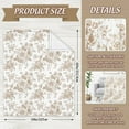 thumbnail image 2 of Floral Fuzzy Blanket Tan Flower Throw Blanket Vintage Chinoiserie Soft Cozy Flannel Blanket for Home Bed Sofa Couch Chair, 50 x 60 Inch, 2 of 6