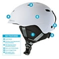 thumbnail image 2 of Wildhorn Drift Snowboard & Ski Helmet Ski Team Performance,Small- Arctic White, 2 of 6