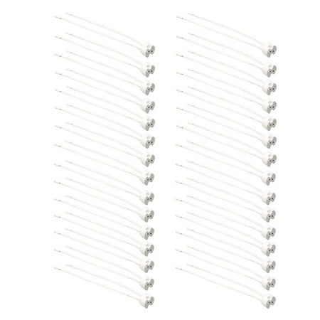 

30Pcs Wire Connector Ceramic MR16 Lamp Holder Light Socket 15cm Long