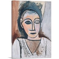 ARTCANVAS Busted D'homme 1907 Canvas Art Print by Pablo Picasso - Size: 12" x 8" (0.75" Deep)