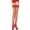 Red, variant on Women's Women's Backseam and Lace Top Fishnet Thigh High 4919-White 4919-WHITE
