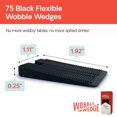 thumbnail image 2 of Cuñas de plástico Wobble Wobble, flexibles, paquete de 75 unidades, para el hogar, negras, 2 of 8
