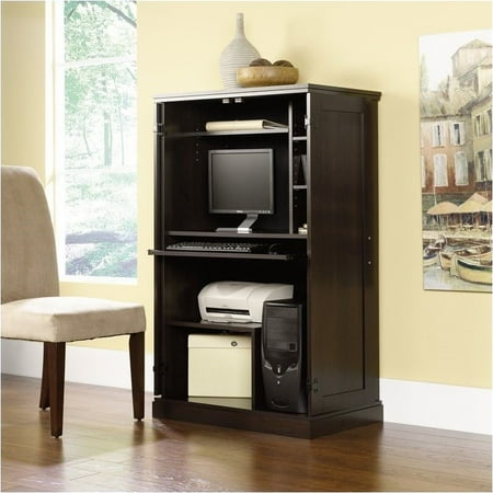Oak Computer Armoire - Pemberly Row Cinnamon Cherry Computer Armoire