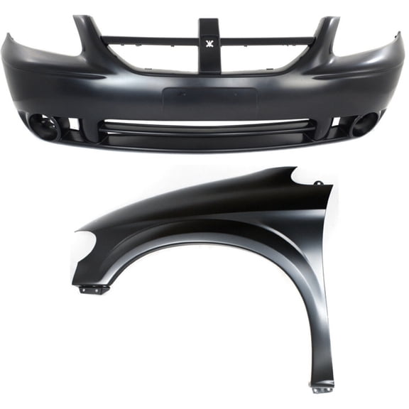 Bumper Cover Fender For 2005-2007 Caravan 2005-2007 Grand Caravan Kit Front