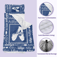 thumbnail image 4 of Gresahom Custom Toddler Nap Mat with Blanket, Preschool Sleep Mat for Boys and Girls, Extra Large Sleeping Bag for 3-15 Years, Light Blue Bedding Set for Kindergarten, 4 of 9