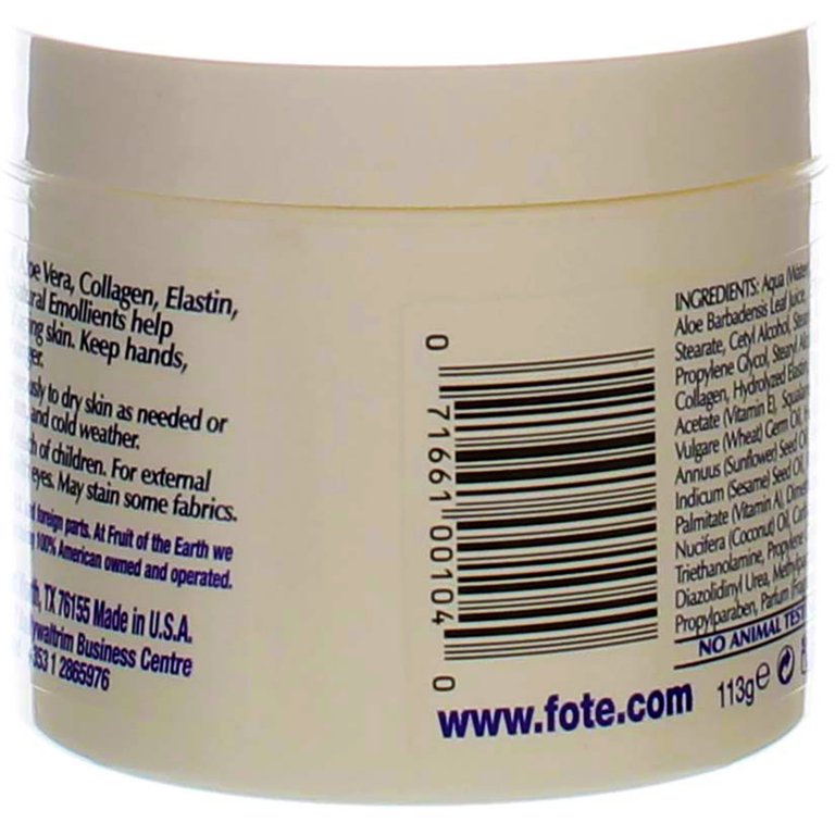 Fruit Of The Earth Pure Aloe Vera Skin Moisturizer Cream - Soothing Body  Care, 4 Oz - Walmart.com