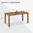 thumbnail image 3 of [Only 1 Table,Chairs Not Included] Dycanpo 6-Person Outdoor Dining Table, Weather-Resistant Rectangle Patio Table, 60x32x30in, Teak, 3 of 9