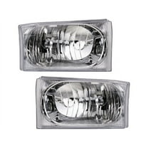 Headlight Set 2 Piece - Compatible with 1999 - 2004 Ford F-250 Super Duty 2000 2001 2002 2003