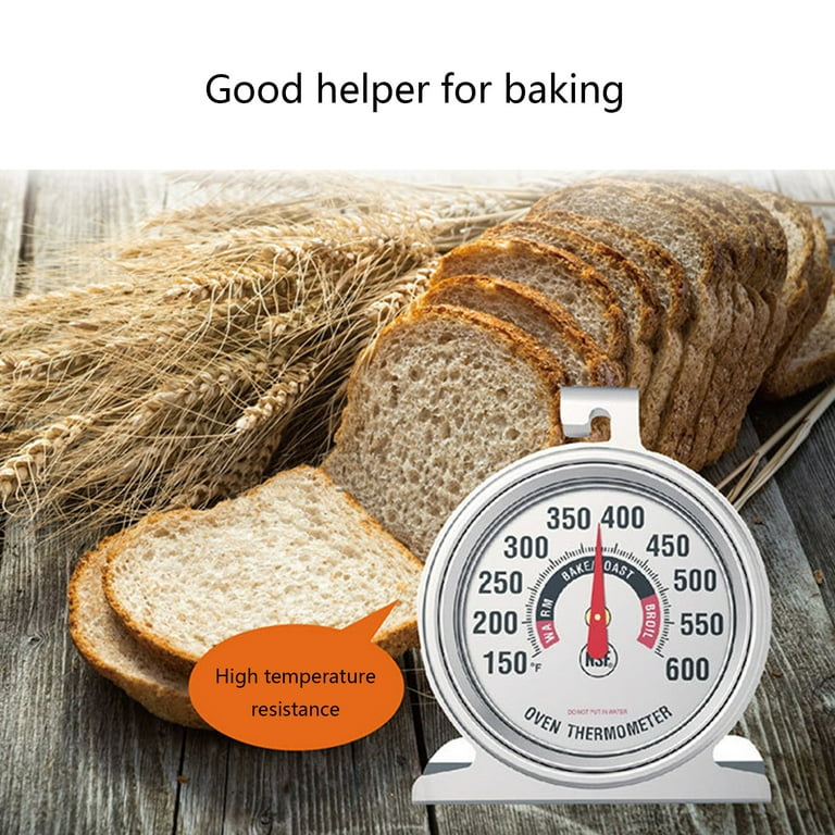 KT Thermo Oven Thermometer NSF Accurately with Dual Scale, Large Hook and Panel Base for Hang or Stand Easily,Safe Leave in Oven for Long Time