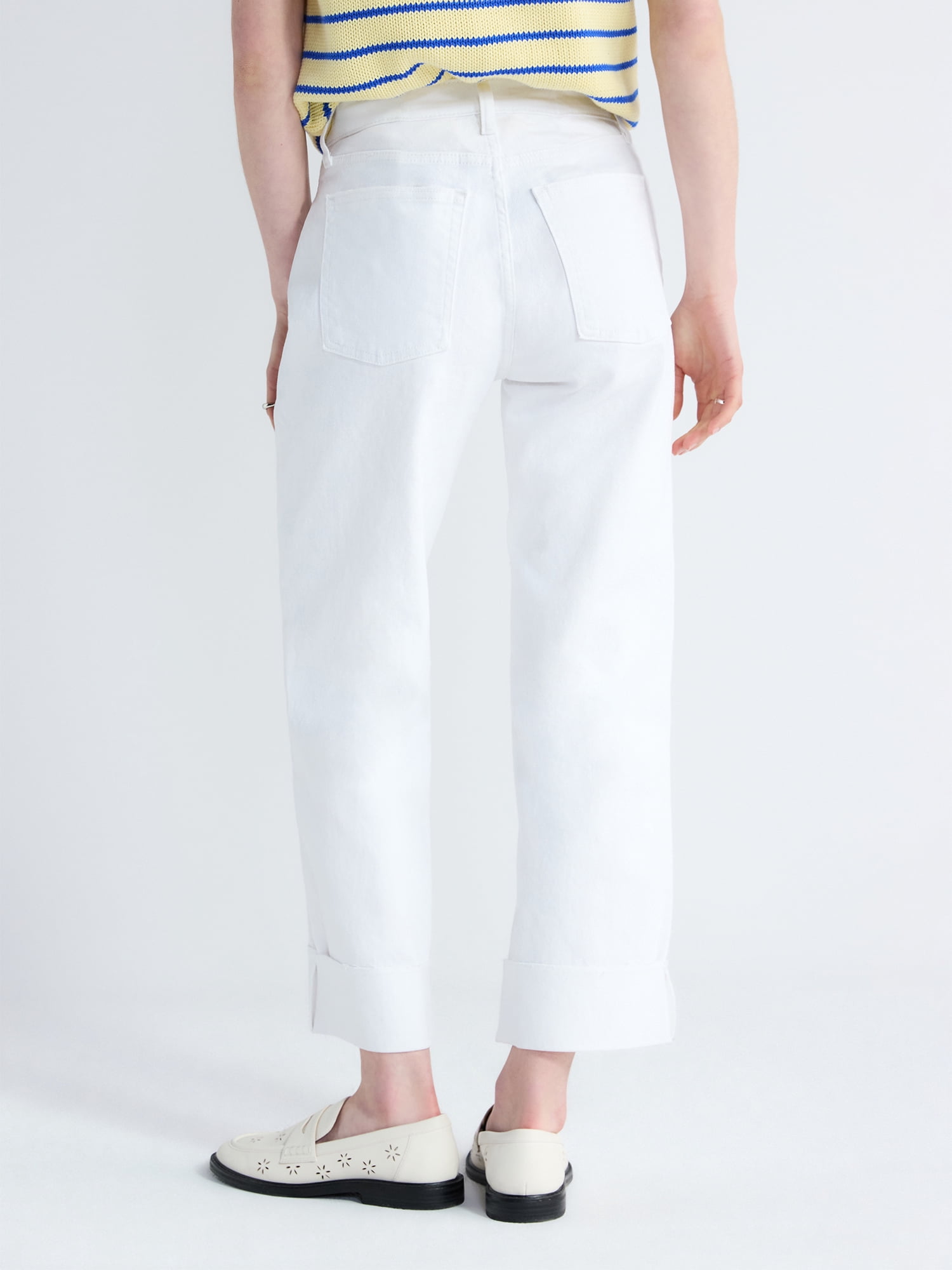 Free Assembly Women's High Rise Straight Cropped Jeans, Sizes 0-18