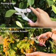 thumbnail image 3 of Herramientas de jardín, 10 herramientas manuales de jardín, herramienta de jardinería con estuche de transporte, con mango ergonómico, regalo de jardinería para padres TUNC Sencillez, 3 of 4