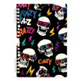 thumbnail image 2 of Haosy Crazy Cool Skull Notebooks 2 Pcs 1-subject Journal 60 Sheets A5 College Ruled Paper Detachable Ring 8.3"x5.7", 2 of 8