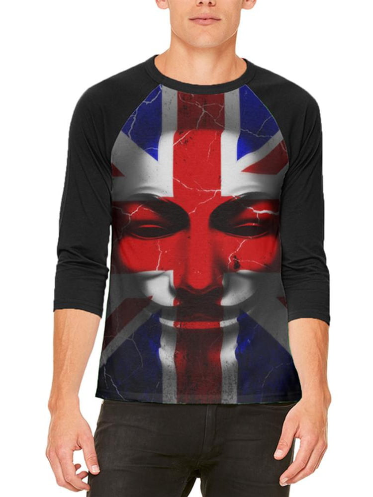 Old Glory - Guy Fawkes Day Union Jack Distressed British Flag Mask Mens ...