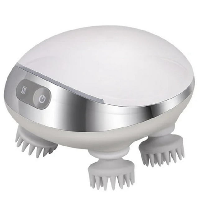 Instrumento de masaje de cabeza WEIHJMXG con luz roja y compresa caliente a prueba de agua
