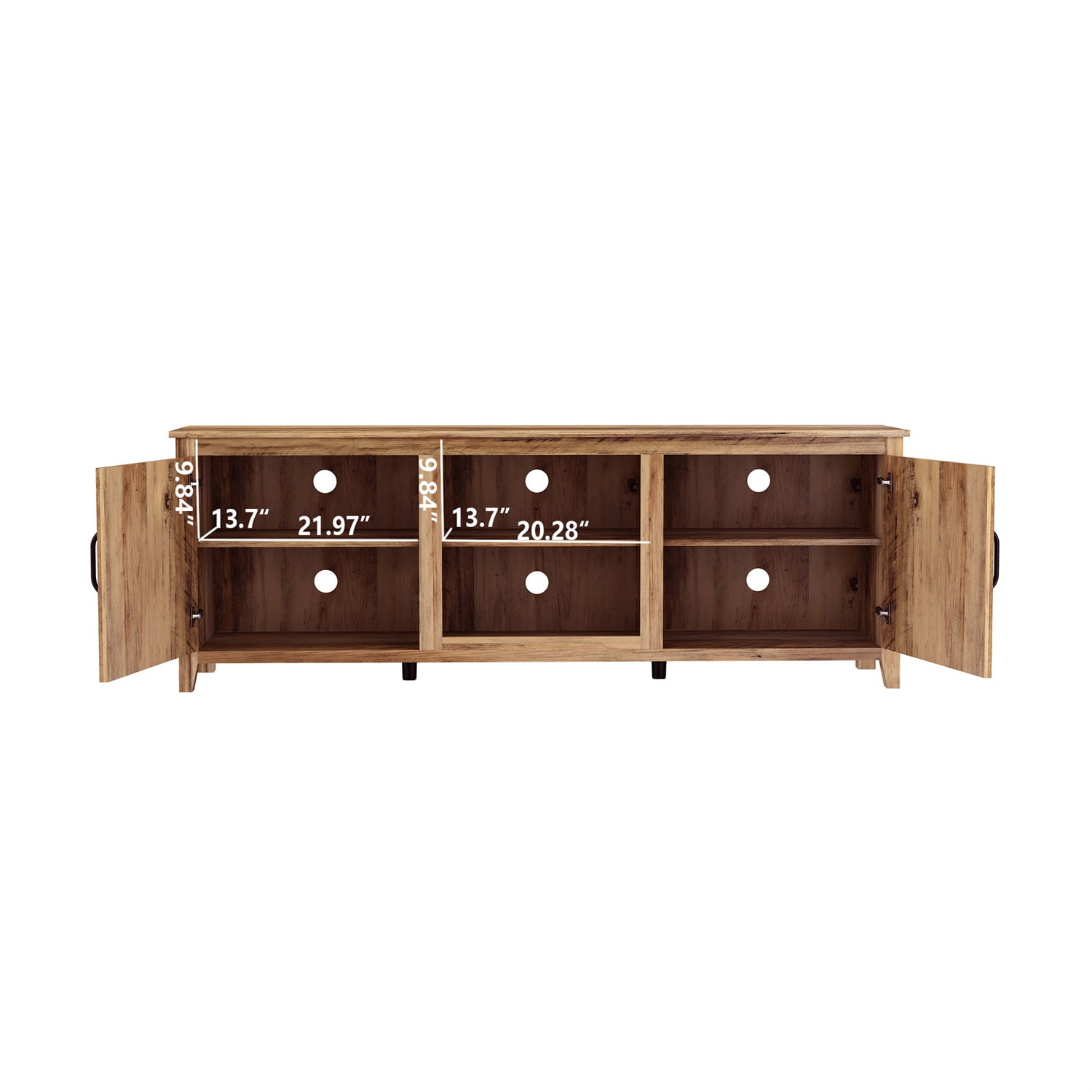 Kadyn Modern Farmhouse TV Stand, Particle Board TV Console with Two Doors, Media Console Entertainment Center for TVs up to 60", Light Brown