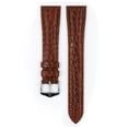 thumbnail image 2 of Hirsch Regent Alligator Flank Watch Strap - Brown - L - 20mm - Silver Buckle, 2 of 9
