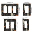 thumbnail image 2 of Yayeee Rocker Switch Wall Plate 3-Gang 6.5"x4.6" Home Decorative Outlet Cover, Autumn Ghost Pattern, 2 of 6