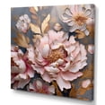 thumbnail image 2 of Designart "Vintage Pink Peonies With Gilded Leaves" Poppies Wall Art Prints, 2 of 7