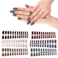 thumbnail image 1 of 12 juegos de uñas postizas de longitud media, uñas postizas cortas para mujeres y niñas, 1 of 5