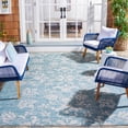 thumbnail image 2 of SAFAVIEH Courtyard Nina Distressed Floral Indoor/Outdoor Area Rug, 8' x 11', Aqua/Grey, 2 of 11