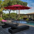 thumbnail image 2 of Abble 9 Feet Crank & Tilt Lighted Patio Umbrella-Red, 2 of 5