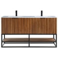 thumbnail image 3 of Bemma V-Tr60dfm-S-1 Terra 60" Free Standing Double Basin Vanity Set - Walnut / Carrara, 3 of 7