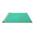 thumbnail image 2 of Ahgly Company Machine Washable Indoor Rectangle Oriental Turquoise Blue Modern Area Rugs, 8' x 10', 2 of 4