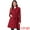 Dark Red, variant on Women's Vintage Belted Coat Stand Collar Winter Outwear Coats Dark Red L