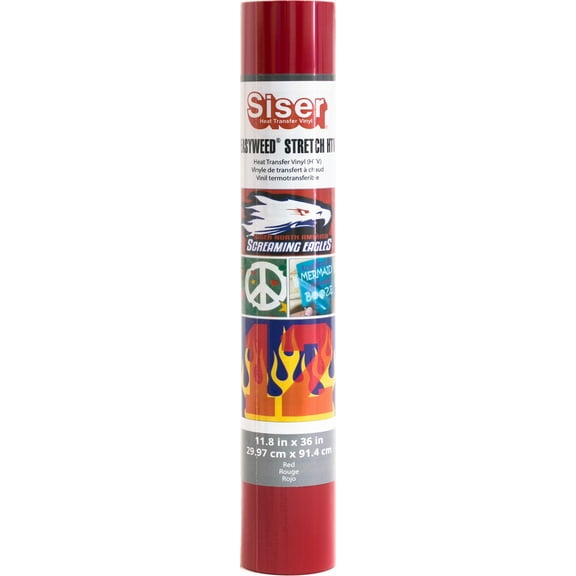 Siser EasyWeed Stretch HTV Vinyl 11.8"X36" Roll-Red