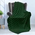thumbnail image 4 of Money Soft Flannel Fleece Throw Blanket, Pattern of Dollar on Dark Green Background Monetary Sign of USA, Cozy Plush for Indoor and Outdoor Use, 50" x 70", Hunter Green Lime Green, by Ambesonne, 4 of 5