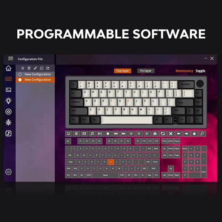 EPOMAKER EK68 65% Gaming Keyboard, Gasket NKRO Hot Swappable 2.4