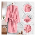 thumbnail image 3 of Bata de Baño Suave, Absorbente y de Secado Rápido, Unisex Real Textil (Rosa, Unitalla), 3 of 6