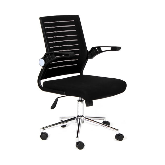 Set 2 Sillas Oficina Mdo Malaga Negro-Negro Base Plastico Mdo Muebles Malaga