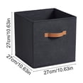 thumbnail image 3 of Kuroiy Storage Cubes 9.49GAL Foldable Organizing Baskets | Decorative Black Fabric Bin | 13x13x13in Sturdy Collapsible Organizer | Modern Home, Office, Living Room, Closet | Durable Large Capacity, 3 of 6
