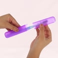 thumbnail image 5 of Unique Bargains 2 Pcs Plastic Lightweight Traveling Toothbrush Holders Case for Travel Business 7.48"x1.06" Purple Blue, 5 of 7