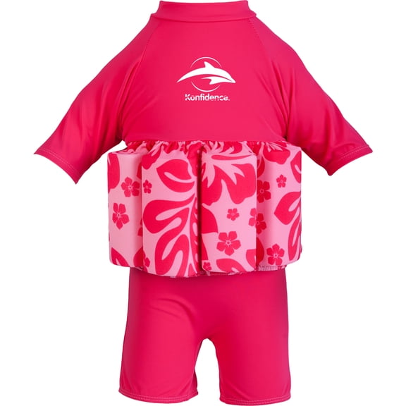 Konfidence Floatsuit T-Shirt Pink Hibiscus 1-2 Years