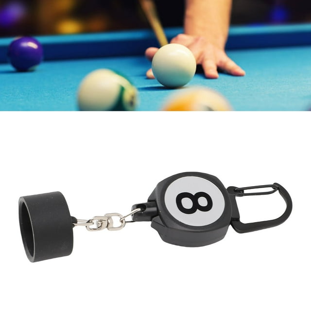 Pool Chalk Holder, Billiard Chalk Holder ABS Portable with Retractable Rope Buckle for Billiard Accessory